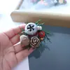 Kit de Material DIY Broche Pinça de Planta de Natal Frutas Secas Pinha Flor Seca para Atividades de Salão e Artesanato de Jardim de Infância