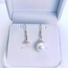 Calientes accesorios de perlas plata de ley S925 moda versión coreana de aretes micro tachuela aretes 8-12mm montura vacía sin cuentas