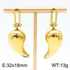 Pendientes de Acero Inoxidable con Forma de Gota Más Vendidos Transfronterizos Estilo Coreano Pendientes Geométricos Versátiles para el Trayecto Diario Stock Listo para Exportación