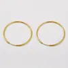 Pendientes redondos grandes pequeños lisos de oro europeos y americanos para mujer, estilo nicho, pendientes de alta calidad, simples, combinan con todo, estilo frío, moda