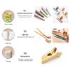 Clip sellador de cuchara de café de acero inoxidable transfronterizo, juego de clip para bolsa de snacks con clip medidor, clip de pinza de nariz puntiaguda en forma de T