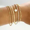 Comércio Exterior Transfronteiriço Terno Joias Pulseira Personalizada Nova Liga Combinação Pulseira Conjunto de Seis Peças Venda Quente