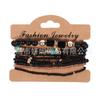 Pulsera Bohemia para Mujer Hecha a Mano con Cuentas Romántica Original Pulsera Traje Mezcla y Combina Cuentas de Arroz Pulsera Multicapa Transfronteriza