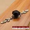 Manija de Cerámica en Bronce Antiguo Estilo Europeo para Puertas de Gabinete, Manija de Mueble Clásica y Sencilla de Aleación de Zinc con Base