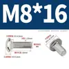 Tornillos de Carruaje de Acero Inoxidable 304, Tornillos de Máquina para Bastidor de Puente con Cabeza Semiredonda y Cuello Cuadrado M4M5M6M8