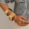 Pulseira Abraço Gota de Água Metalizada Brilhante Design Transfronteiriço Europeu e Americano Pulseira da Moda Tendência para Primavera Pulseira para Mulheres