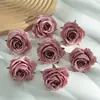 6cm Cabeças de Flores de Rosa Artificiais para Paredes de Fundo, Arcos, Materiais Florais Artesanais DIY, Carros de Casamento, Atacado de Cabeças de Flores Artificiais Transfronteiriças