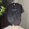 Marca de lujo de moda con un toque de alta gama, diseño de nicho, camiseta de manga corta con cuello redondo para hombre, estampado 2026, camisa elegante y moderna para hombres jóvenes