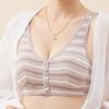 Ropa interior talla extra para mujeres de mediana edad y mayores, Sujetador tipo chaleco con cierre al frente, Forro de algodón para personas mayores