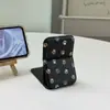 Espejo de Maquillaje Portátil de Escritorio Mini Plegable de PU para Dormitorio de Estudiantes, Espejo de Vanidad con Soporte, Espejo de Maquillaje Portátil para Niñas