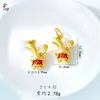Colgante de Caballo Pegaso Conejo Dinosaurio Accesorios para Joyería DIY Cuentas Antiguas Chapadas en Oro Materiales de Unicornio de Dibujos Animados