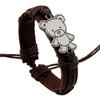 Pulsera de cuero tejida a mano de oso español popular en eBay Yiwu joyería al por mayor suministro a bajo precio