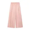 Pantalones de pierna ancha casuales de moda sueltos, estilo europeo y americano, versátiles, venta al por mayor, comercio transfronterizo, simples, cintura elástica, pierna ancha
