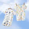Enterizo de Manga Corta para Niños, Algodón para Bebé Estilo Verano Delgado, Mameluco de Manga Corta para Niños Pequeños, Ropa Infantil, Clase A