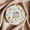 Touca de Banho Estampada com Renda, Touca Espessa para Lavar Cabelo de Mulher Adulta, Touca de Banho, Peva, Tamanho Grande, Atacado, Impermeável