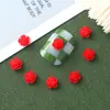 Pedras Strass para Unhas Flor Rosa Tinta Pérola Pétalas Brancas Aurora Tamanho Camélia Temperamento Decoração de Unhas em Resina Mistura