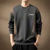 Moletom de Cor Contrastante Splicing Retro Americano de Alta Qualidade para Homens no Outono Novo 380g Pesado Solto Tendência Marca Casual Jaqueta para Homens