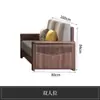 Nuevo Estilo Chino Nogal Negro Madera Maciza Combinación de Sofá Hogar Sala de Estar Apartamento Pequeño Sofá de Madera Maciza Muebles de Madera Maciza