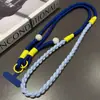 Cordón para teléfono móvil de mujer, cruzado, cuerda larga trenzada, empalmado y tejido, adecuado para viajes al aire libre, senderismo y compras