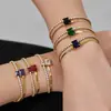 Pulsera de Cadena Doble Capa con Hojas Completamente de Circonita Estilo Europeo y Americano de Lujo Ligero, Acero Inoxidable Chapado en Oro Real de 18K, Joyería Minimalista de Nicho