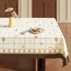 Mantel de cuadros fresco y sencillo, impermeable y a prueba de aceite, no requiere lavado, mantel de escritorio moderno, mantel rectangular de comedor estilo ins, tapete de PVC para mesa de café
