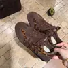 Zapatillas de entrenamiento alemanas de cuero con estampado de leopardo, para mujer, con cordones, suela blanda, nueva colección de otoño, zapatillas casual retro, versátiles y elegantes
