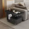 Carrinho com Rodízios para Mesa de Centro Móvel Estilo Creme para Casa 2025 Novo Modelo Luxo Leve High-End Minimalista Mesa de Centro para Sala de Estar