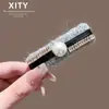 Nuevo Exquisito Pasador para el Cabello de Perlas y Pedrería Estilo Coreano, Elegante Pinza Lateral de Felpa, Pinza para Flequillo Lateral, Pinza de Pato, Pinza para Accesorios del Cabello