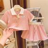 2026 Conjunto de Polo de Manga Corta y Shorts para Niños Ropa de Verano para Niña Bebé Conjunto de Dos Piezas Ropa para Niños Pequeños y Medianos