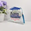 Álbum de marco de fotos iluminado para temporada de graduación de cristal, recuerdo de foto grupal para compañeros de clase y clase, gema decorativa