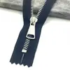 Cremallera YKK en Stock No. Cremallera de Metal Blanca Brillante Dorada de Extremo Cerrado, Tres Opciones de Deslizador, 15-30 cm en Stock