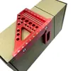 Nueva Regla de Ángulo Recto para Carpintería Regla Triangular Herramienta de Medición Multi-Ángulo Multifuncional Aleación de Aluminio Escala de Marcado