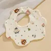 Toalha antiderrapante classe A babador de bebê de algodão gaze macia ajustável atacado produtos para bebês babadores infantis