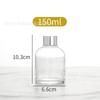 Frasco de Perfume de Vidro Transparente, Frasco de Aromaterapia, Frasco Cilíndrico de Óleo Essencial de 220ml, Frasco de Aromaterapia de Vidro de Cristal Sem Chama, Frasco Vazio