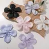 Accesorios para el Cabello, Broches, Accesorios para Ropa Hechos a Mano DIY de Flor de Cinco Pétalos en Tela de Satén Dulce y Atmosférica Estilo Coreano