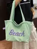 Bolsa Tote Classe Estilo Novo 2025, Grande Capacidade, Versátil para Primavera e Verão, Design de Letras Estiloso, Bolsa de Mão, Bolsa de Ombro, Bolsa de Braço para Mulheres