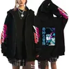 Suéter con estampado Riman anime japonés La increíble aventura de JOJO sudadera con capucha forrada de forro polar abrigo