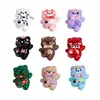 Urso de Creme Acrílico Estéreo Desenho Animado Fofo Furo Reto Contas Soltas Corrente de Celular DIY Caneta com Contas Acessórios de Joia