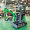 Excavadora de orugas de 1,8 toneladas exportada a Australia, miniexcavadora agrícola para huertos, microexcavadora multifuncional para el hogar CE