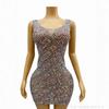 Modelos Europeus e Americanos Recebem Banquetes, Strass Transfronteiriços, Vestidos de Festa Emagrecedores Brilhantes e Deslumbrantes, Vestidos Sexy