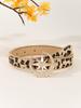 Cinturón de leopardo de comercio exterior hebilla de pedrería para mujer estilo americano vintage decoración cinturón de personalidad estilo ins cinturón subcultura