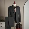[Terno de Elite para o Dia a Dia] Terno Masculino, Casual de Negócios, Formal Slim-Fit para o Trabalho, Terno de Alta Qualidade Sem Passar