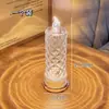 Lámpara Decorativa Romántica de Rosa Nueva y Creativa 2025 Luz Nocturna de Mesita de Noche Luz para Dormir en el Dormitorio Lámpara de Vela Electrónica de Simulación