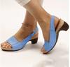 Sapatos Femininos Populares de Fábrica de Comércio Exterior 2026, Sandálias de Salto Médio Bloco Tamanho Grande, Venda Direta do Fabricante, Sapatos Mais Vendidos na Wish e Amazon