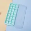 Bandeja de Hielo Casera de Plástico Blando con 24 Compartimentos y Tapa, Molde para Uso Doméstico, Caja de Cubitos de Hielo para Bares, Cafeterías, Fabricante de Bebidas con Hielo, Tiras de Hielo