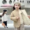 Casaco Grosso Estilo Western para Meninas 2024 Novas Roupas de Inverno para Crianças Jaqueta Acolchoada de Algodão para Bebê Jaqueta Acolchoada de Algodão