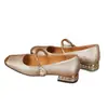 Estilo Nacional Novo Estilo Chinês Sapatos Femininos 2025 Modelo Novo de Primavera Luxo Leve Brisa Suave da Noite Mary Jane Francês Salto Bloco Sapatos de Salto Único