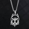Comercio exterior europeo y americano nuevo colgante Pitbull de acero inoxidable personalidad hip hop collar para perro mascota de hombre ventas directas de fábrica