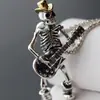 Hip-Hop Rock Calavera Guitarra Aleación Collar Transfronterizo Comercio Exterior Temu Aliexpress Amazon Modelo Más Vendido Fabricante