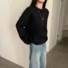 Suéter de Punto Informal de Cuello Redondo Estilo Perezoso de Imitación de Visón para Mujer Otoño e Invierno Nuevo Holgado de Manga Larga Suave y Sedoso